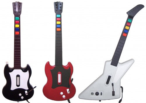 Gibson formájú Guitar Hero kontrollerek